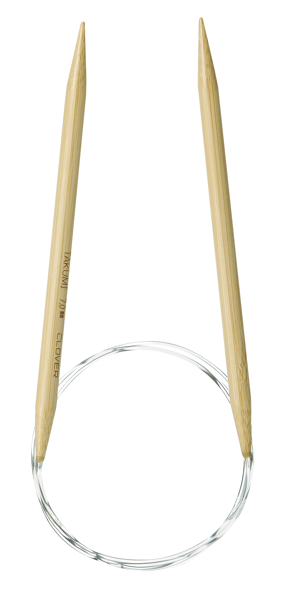 Aiguilles Circulaires Bambou Clover 40cm 4.00mm - Qualité Takumi Pour Tricot